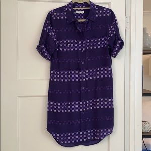 Equipment purple shirt dress